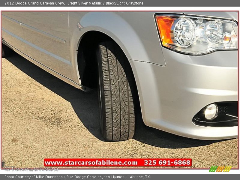 Bright Silver Metallic / Black/Light Graystone 2012 Dodge Grand Caravan Crew