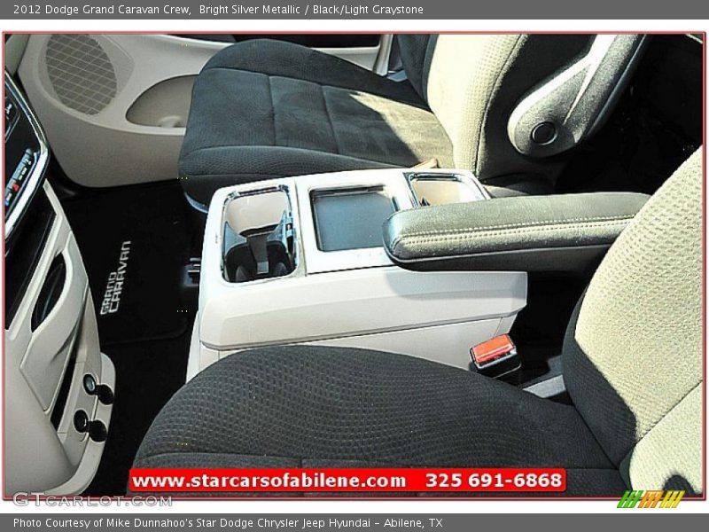 Bright Silver Metallic / Black/Light Graystone 2012 Dodge Grand Caravan Crew