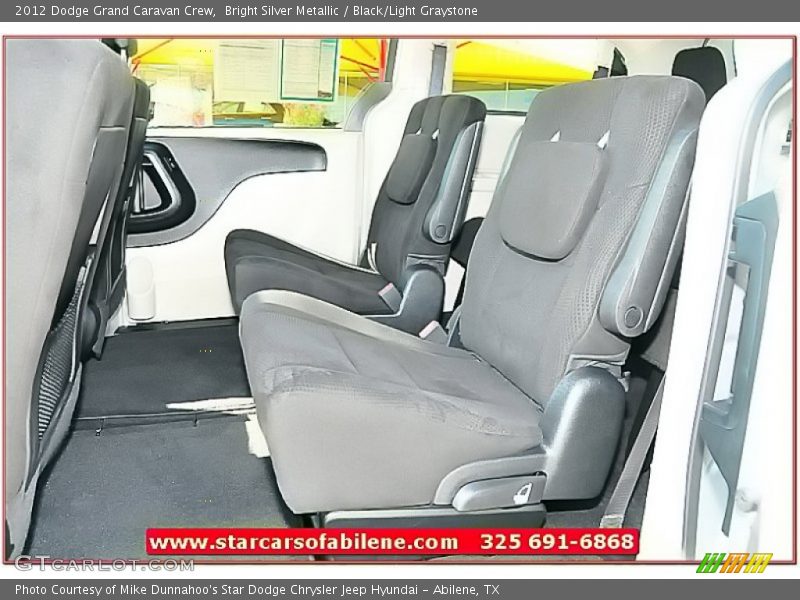 Bright Silver Metallic / Black/Light Graystone 2012 Dodge Grand Caravan Crew