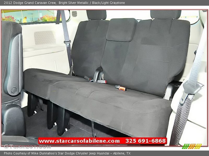 Bright Silver Metallic / Black/Light Graystone 2012 Dodge Grand Caravan Crew