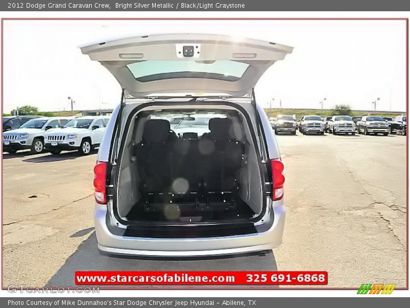 Bright Silver Metallic / Black/Light Graystone 2012 Dodge Grand Caravan Crew