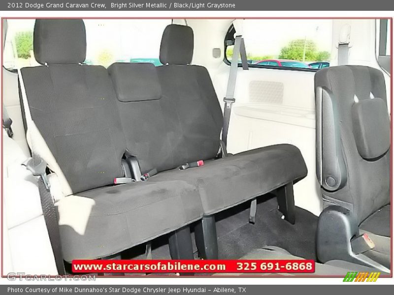 Bright Silver Metallic / Black/Light Graystone 2012 Dodge Grand Caravan Crew