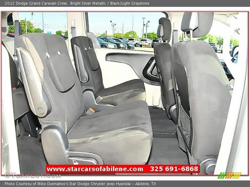 Bright Silver Metallic / Black/Light Graystone 2012 Dodge Grand Caravan Crew