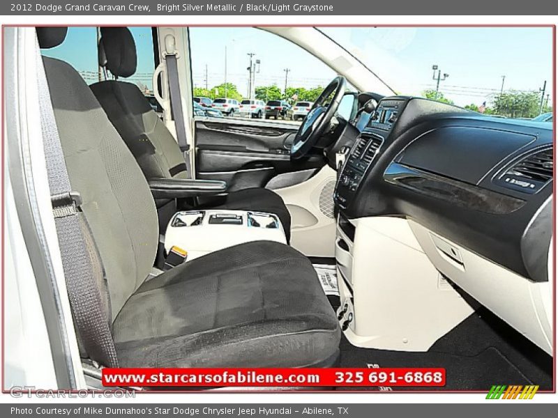 Bright Silver Metallic / Black/Light Graystone 2012 Dodge Grand Caravan Crew
