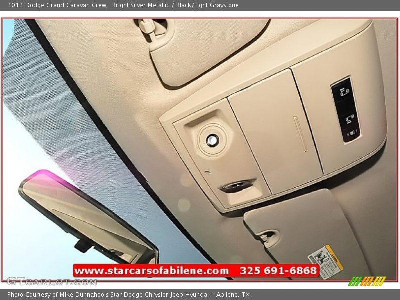 Bright Silver Metallic / Black/Light Graystone 2012 Dodge Grand Caravan Crew