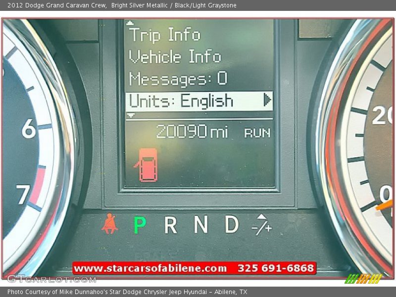 Bright Silver Metallic / Black/Light Graystone 2012 Dodge Grand Caravan Crew