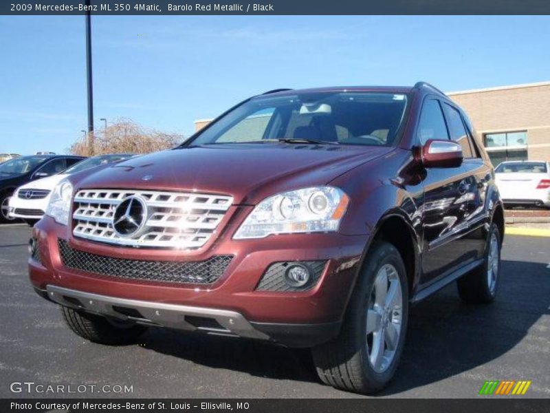 Barolo Red Metallic / Black 2009 Mercedes-Benz ML 350 4Matic