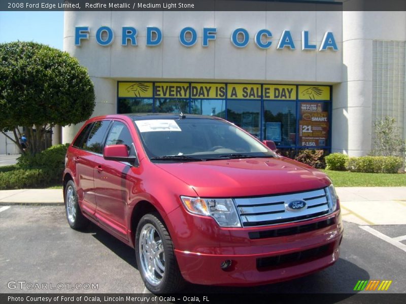 Redfire Metallic / Medium Light Stone 2008 Ford Edge Limited