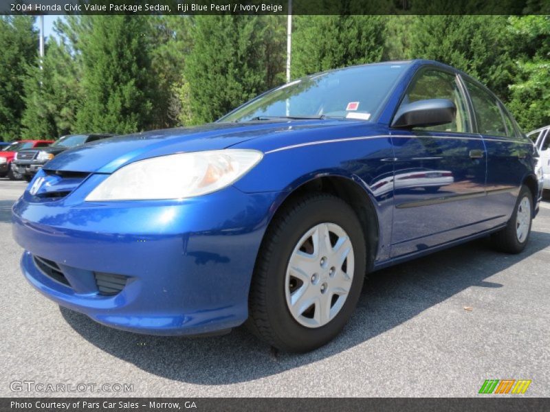 Fiji Blue Pearl / Ivory Beige 2004 Honda Civic Value Package Sedan