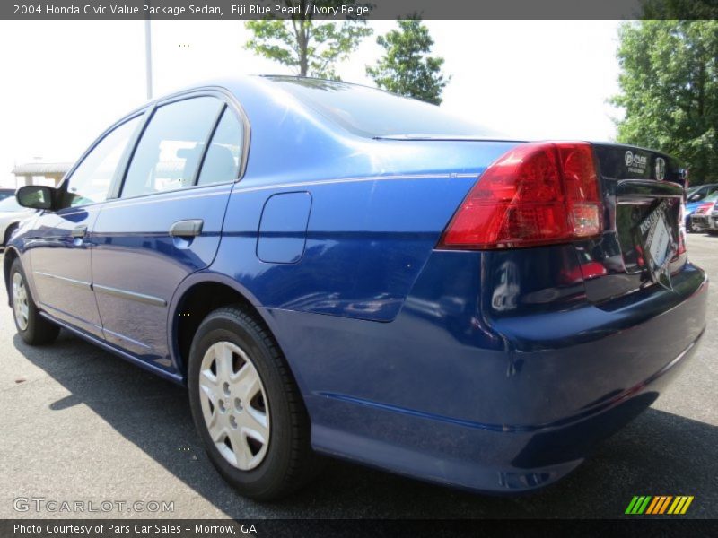 Fiji Blue Pearl / Ivory Beige 2004 Honda Civic Value Package Sedan