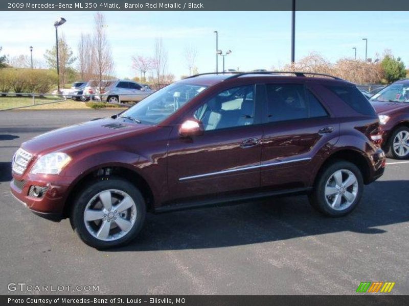 Barolo Red Metallic / Black 2009 Mercedes-Benz ML 350 4Matic