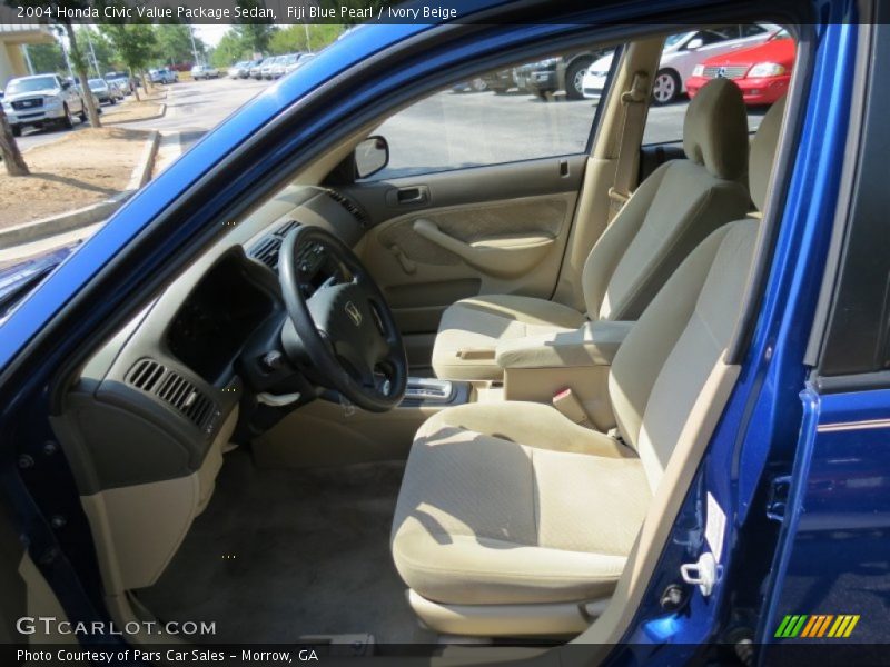 Fiji Blue Pearl / Ivory Beige 2004 Honda Civic Value Package Sedan