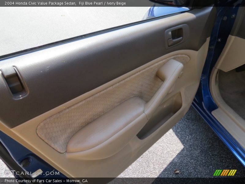 Fiji Blue Pearl / Ivory Beige 2004 Honda Civic Value Package Sedan