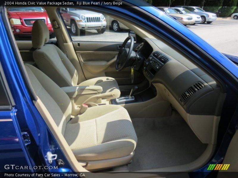 Fiji Blue Pearl / Ivory Beige 2004 Honda Civic Value Package Sedan