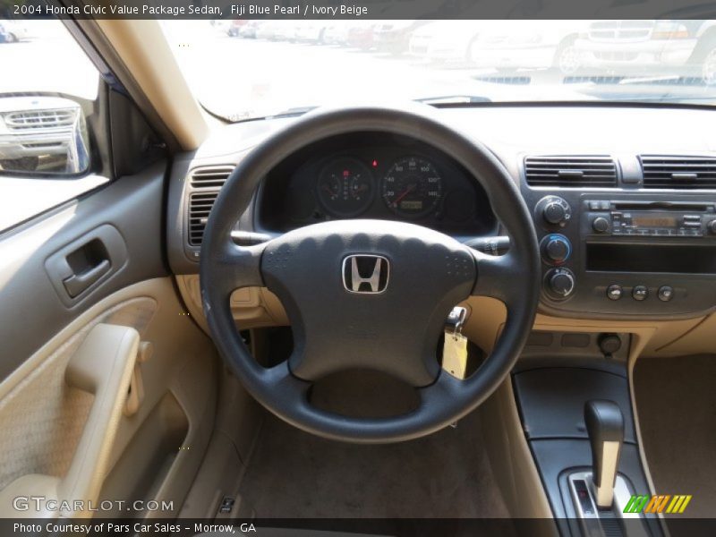 Fiji Blue Pearl / Ivory Beige 2004 Honda Civic Value Package Sedan