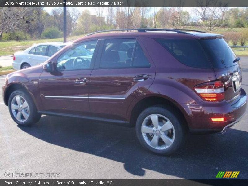 Barolo Red Metallic / Black 2009 Mercedes-Benz ML 350 4Matic