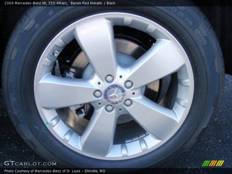 Barolo Red Metallic / Black 2009 Mercedes-Benz ML 350 4Matic