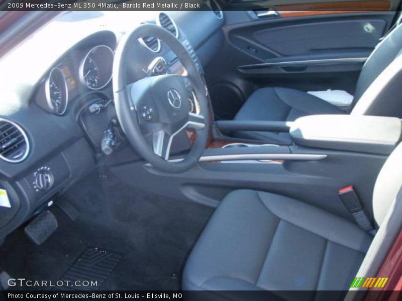 Barolo Red Metallic / Black 2009 Mercedes-Benz ML 350 4Matic