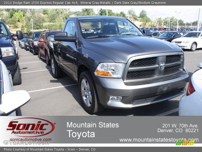 Mineral Gray Metallic / Dark Slate Gray/Medium Graystone 2011 Dodge Ram 1500 Express Regular Cab 4x4