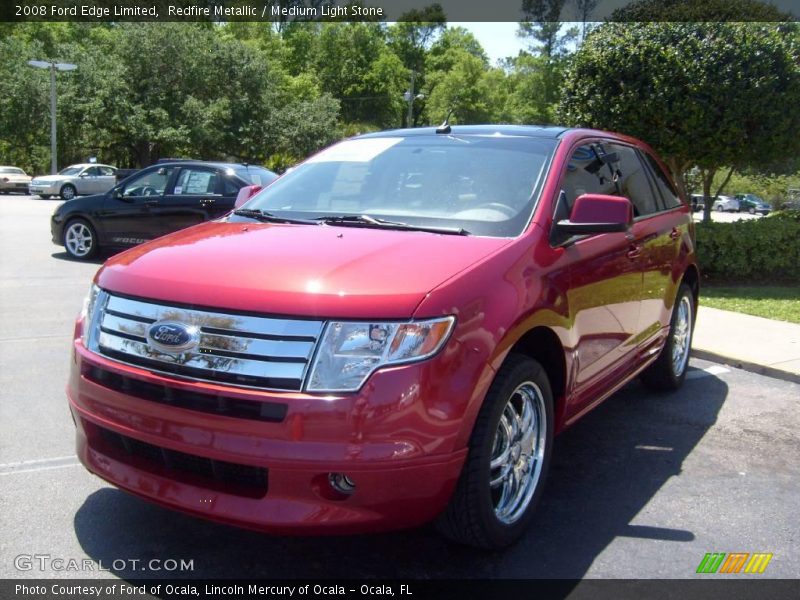 Redfire Metallic / Medium Light Stone 2008 Ford Edge Limited