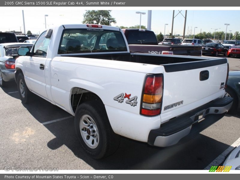 Summit White / Pewter 2005 GMC Sierra 1500 SLE Regular Cab 4x4