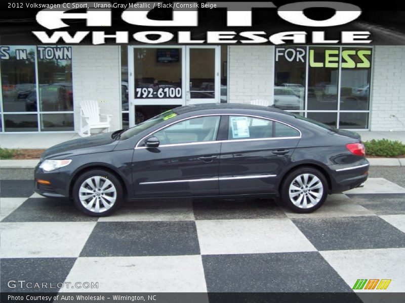 Urano Gray Metallic / Black/Cornsilk Beige 2012 Volkswagen CC Sport
