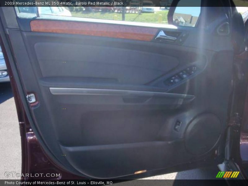 Barolo Red Metallic / Black 2009 Mercedes-Benz ML 350 4Matic