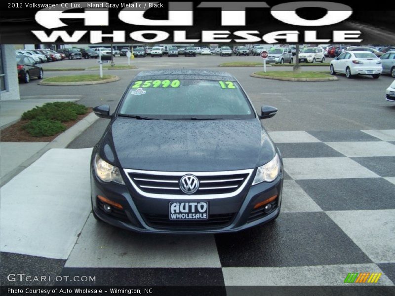 Island Gray Metallic / Black 2012 Volkswagen CC Lux