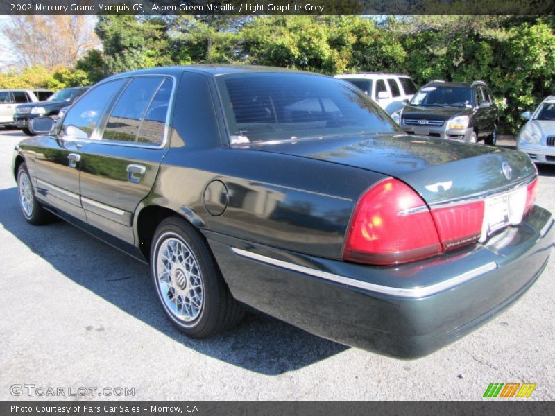 Aspen Green Metallic / Light Graphite Grey 2002 Mercury Grand Marquis GS