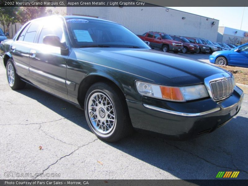 Aspen Green Metallic / Light Graphite Grey 2002 Mercury Grand Marquis GS