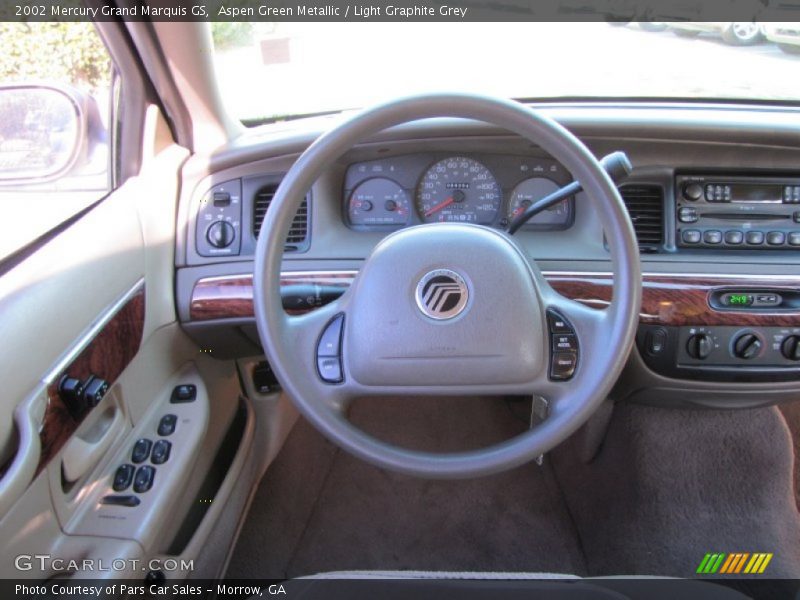 Aspen Green Metallic / Light Graphite Grey 2002 Mercury Grand Marquis GS