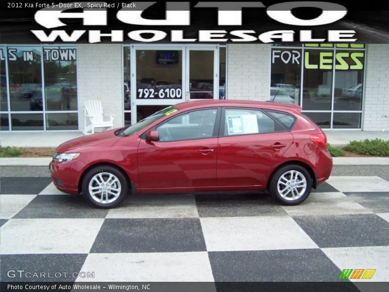 Spicy Red / Black 2012 Kia Forte 5-Door EX