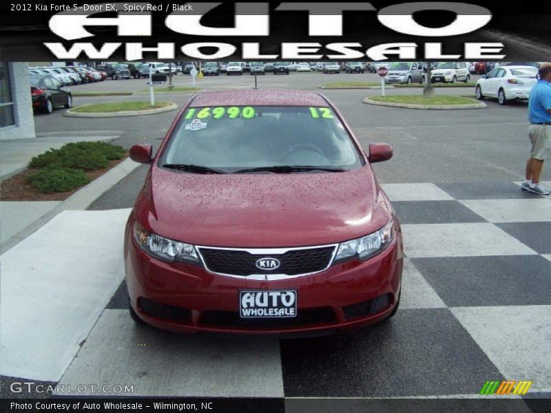 Spicy Red / Black 2012 Kia Forte 5-Door EX