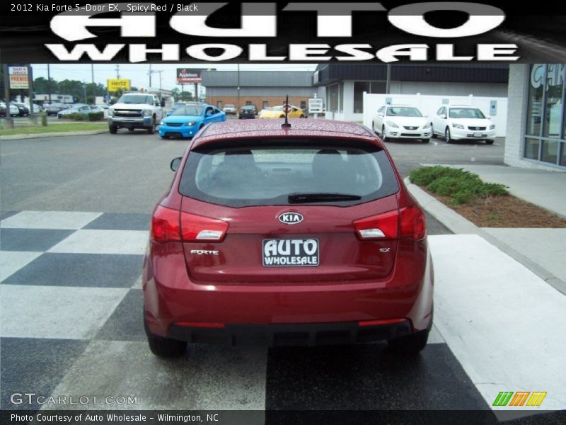 Spicy Red / Black 2012 Kia Forte 5-Door EX