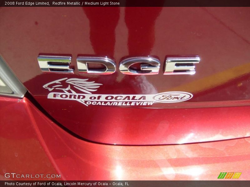 Redfire Metallic / Medium Light Stone 2008 Ford Edge Limited