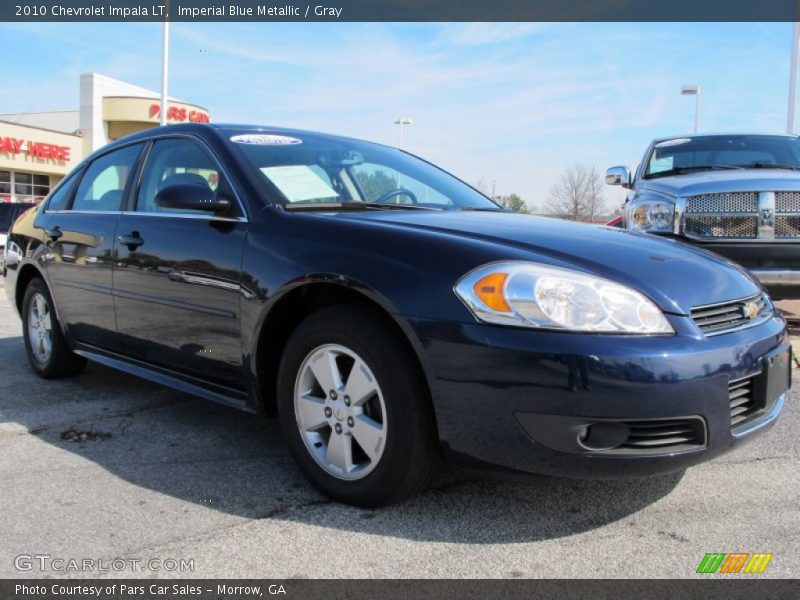 Imperial Blue Metallic / Gray 2010 Chevrolet Impala LT