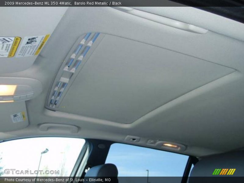 Barolo Red Metallic / Black 2009 Mercedes-Benz ML 350 4Matic