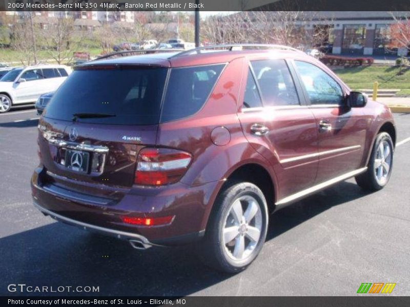 Barolo Red Metallic / Black 2009 Mercedes-Benz ML 350 4Matic