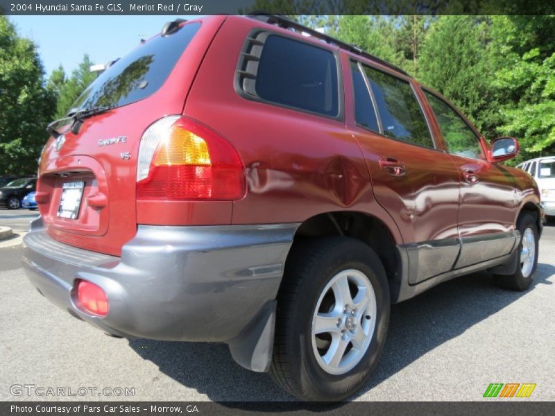 Merlot Red / Gray 2004 Hyundai Santa Fe GLS