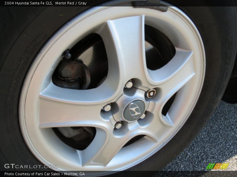 Merlot Red / Gray 2004 Hyundai Santa Fe GLS