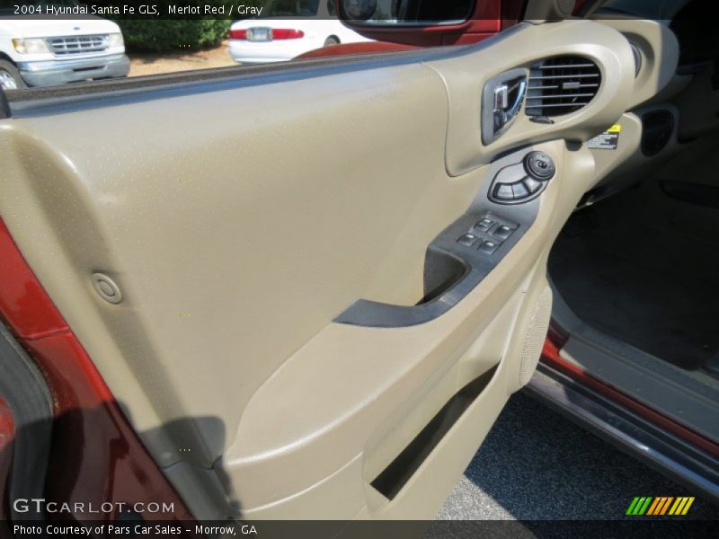 Merlot Red / Gray 2004 Hyundai Santa Fe GLS