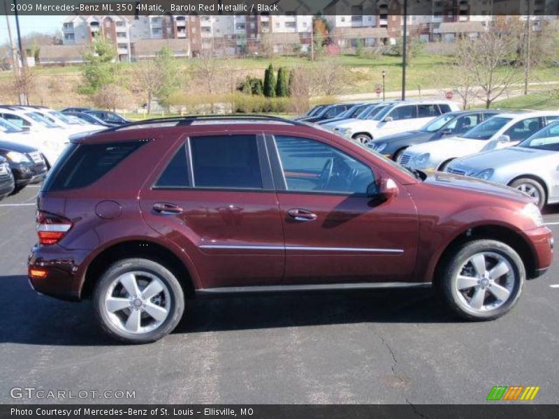 Barolo Red Metallic / Black 2009 Mercedes-Benz ML 350 4Matic