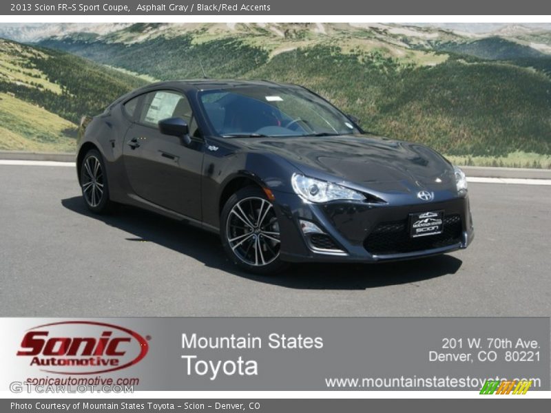 Asphalt Gray / Black/Red Accents 2013 Scion FR-S Sport Coupe