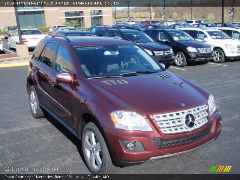 Barolo Red Metallic / Black 2009 Mercedes-Benz ML 350 4Matic