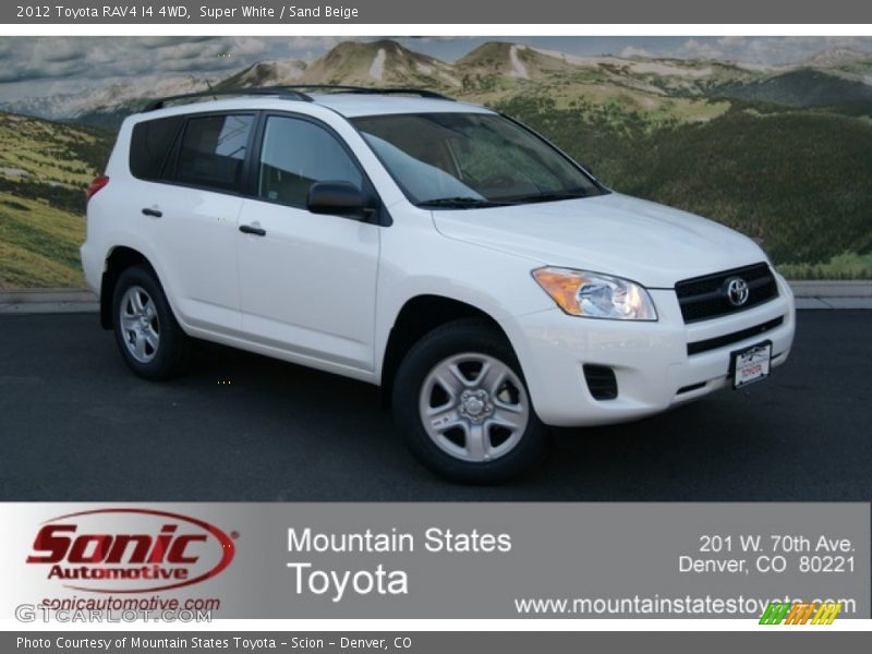 Super White / Sand Beige 2012 Toyota RAV4 I4 4WD