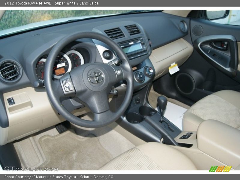 Super White / Sand Beige 2012 Toyota RAV4 I4 4WD