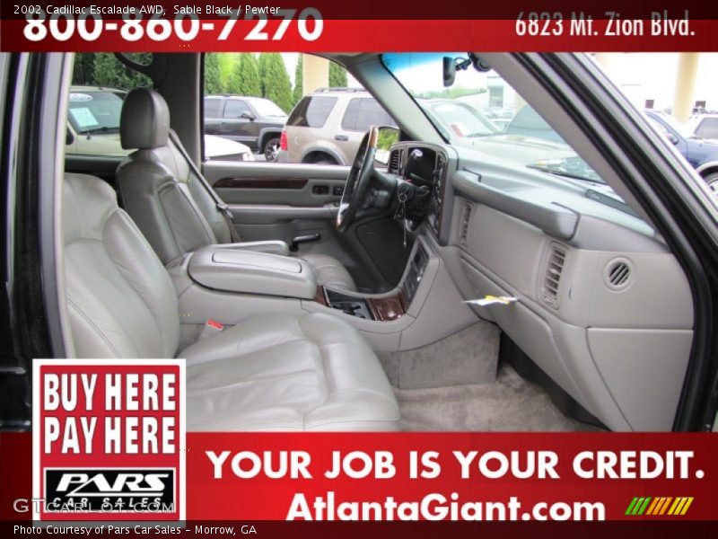 Sable Black / Pewter 2002 Cadillac Escalade AWD
