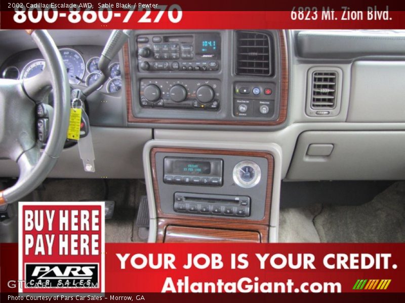Sable Black / Pewter 2002 Cadillac Escalade AWD