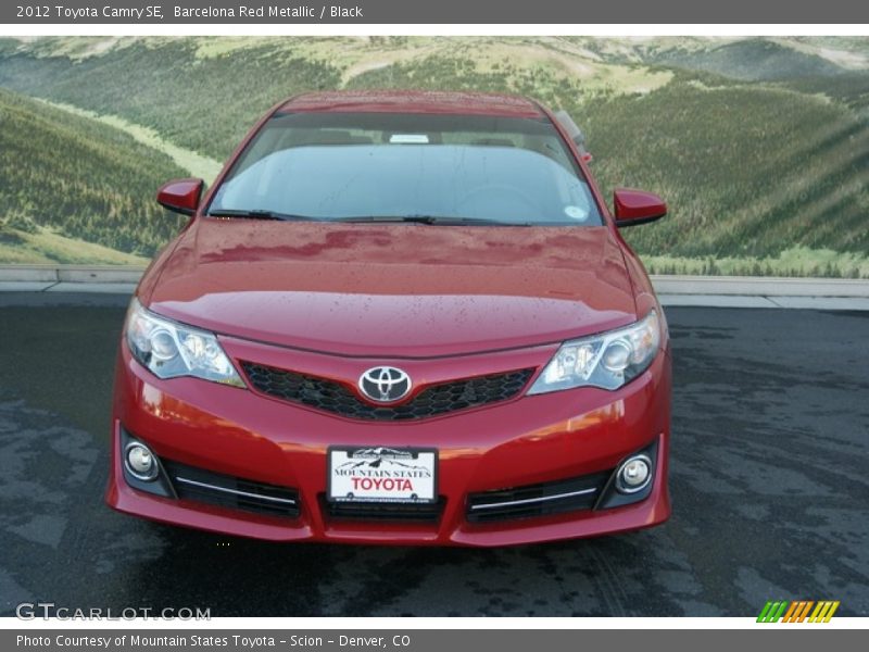 Barcelona Red Metallic / Black 2012 Toyota Camry SE