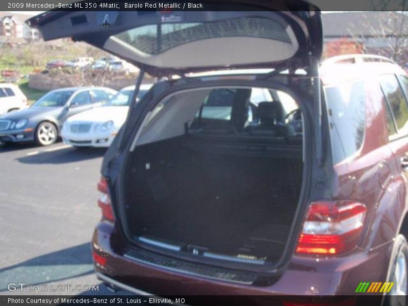 Barolo Red Metallic / Black 2009 Mercedes-Benz ML 350 4Matic